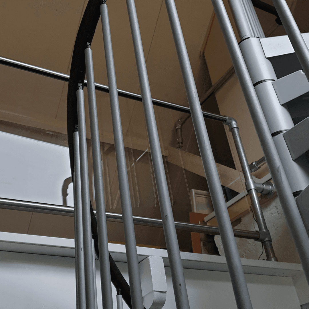 Trapgat balustrade plexiglas