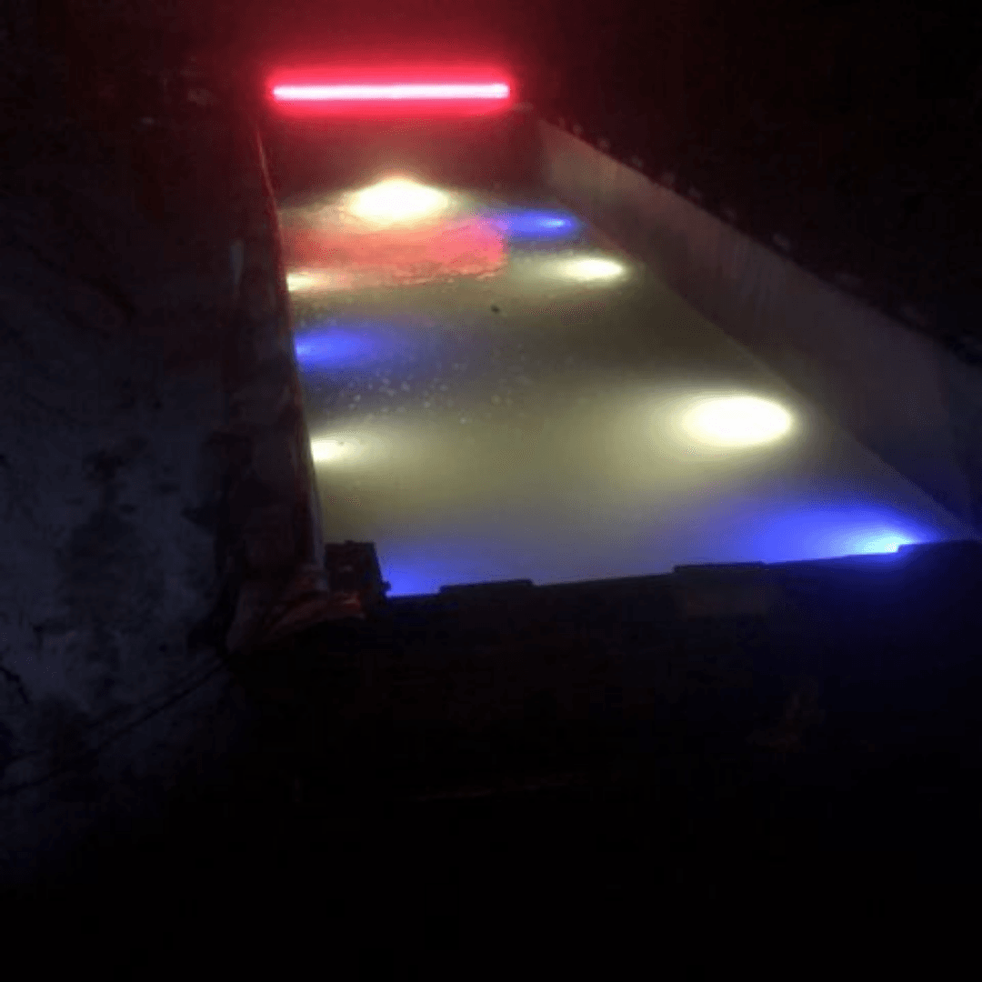 Waterval met ledverlichting plexiglas