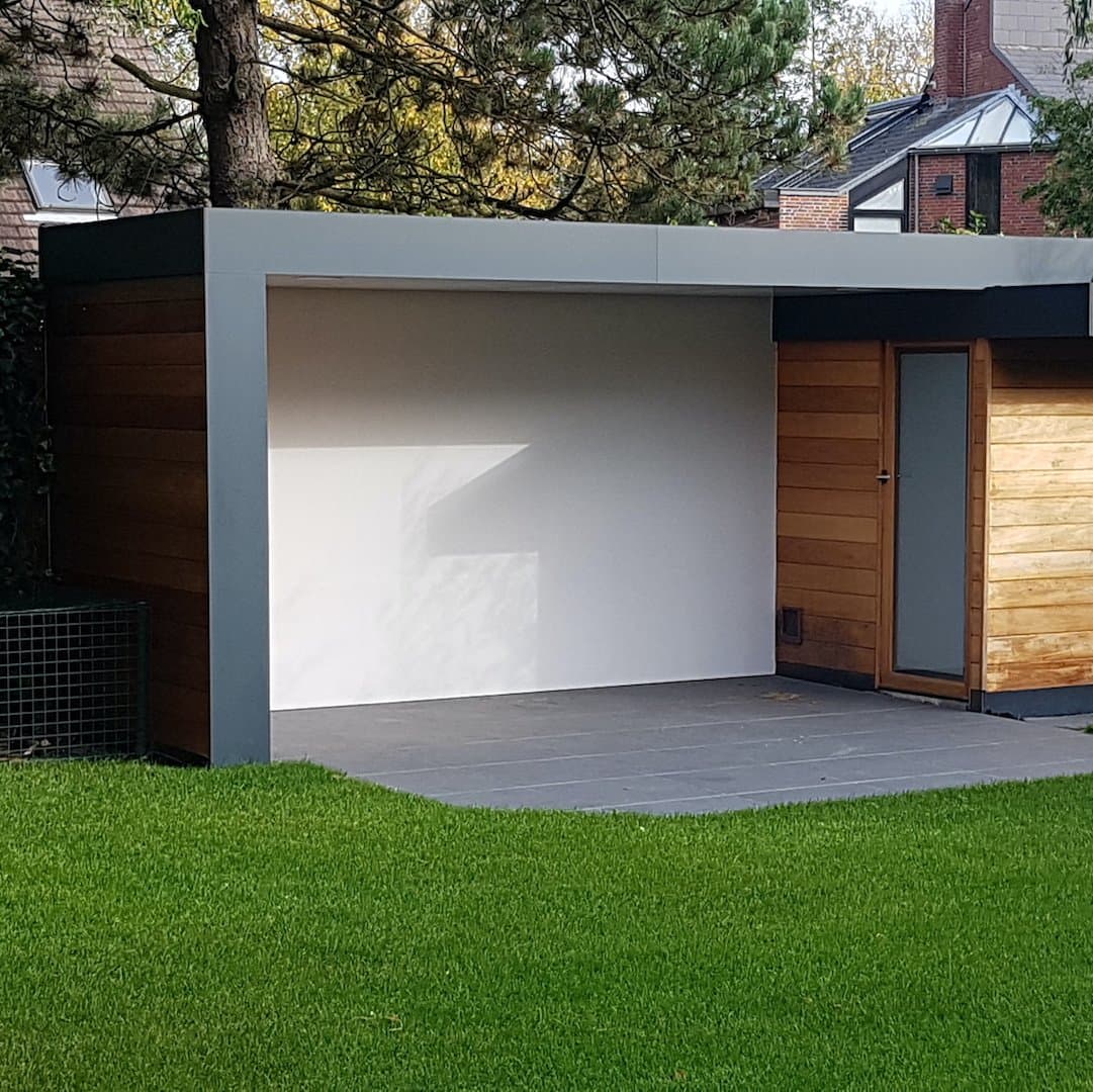 Afwerking van tuinhuisje met HPL en Trespa® platen