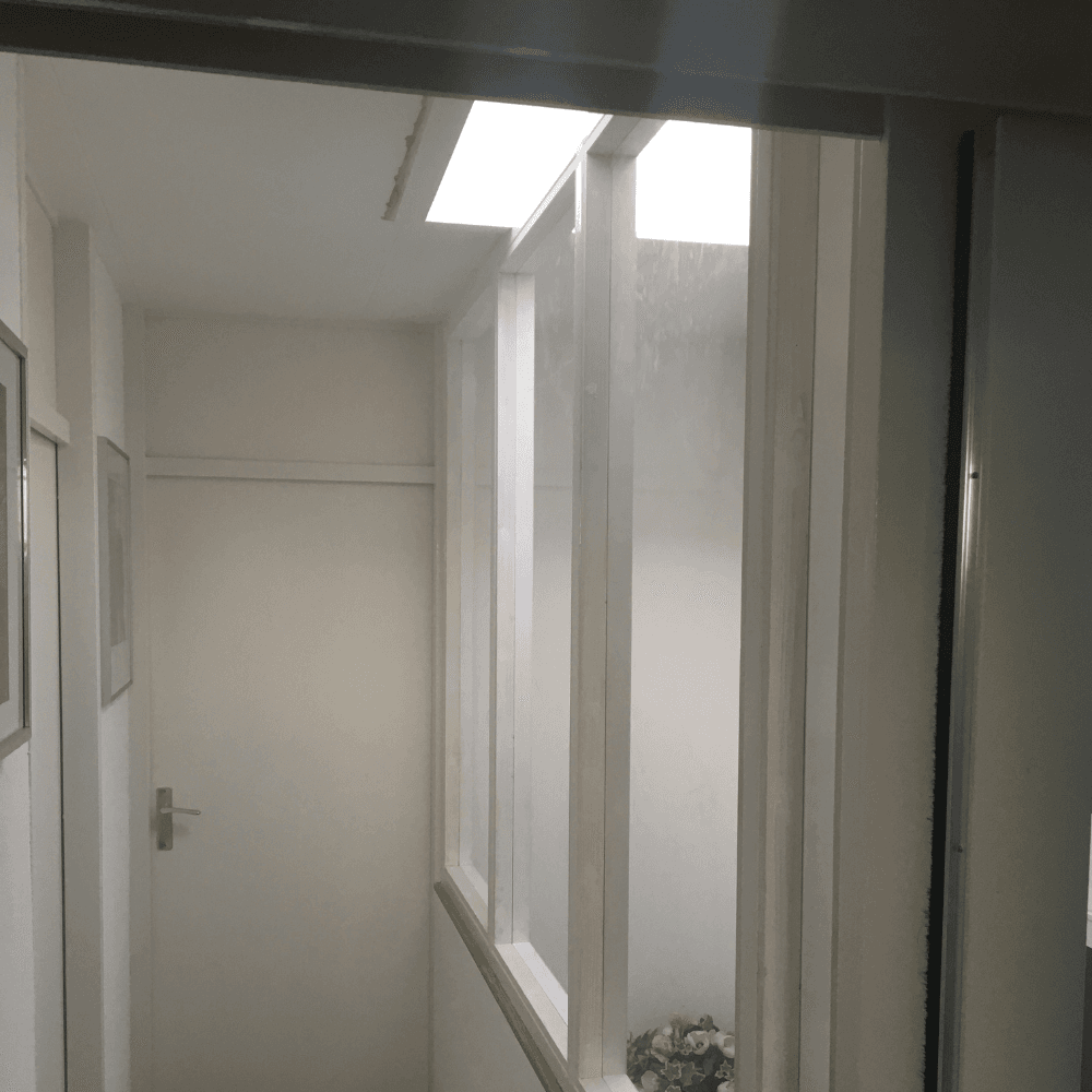 Kozijn trappengat van plexiglas
