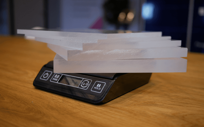Plexiglas gewicht