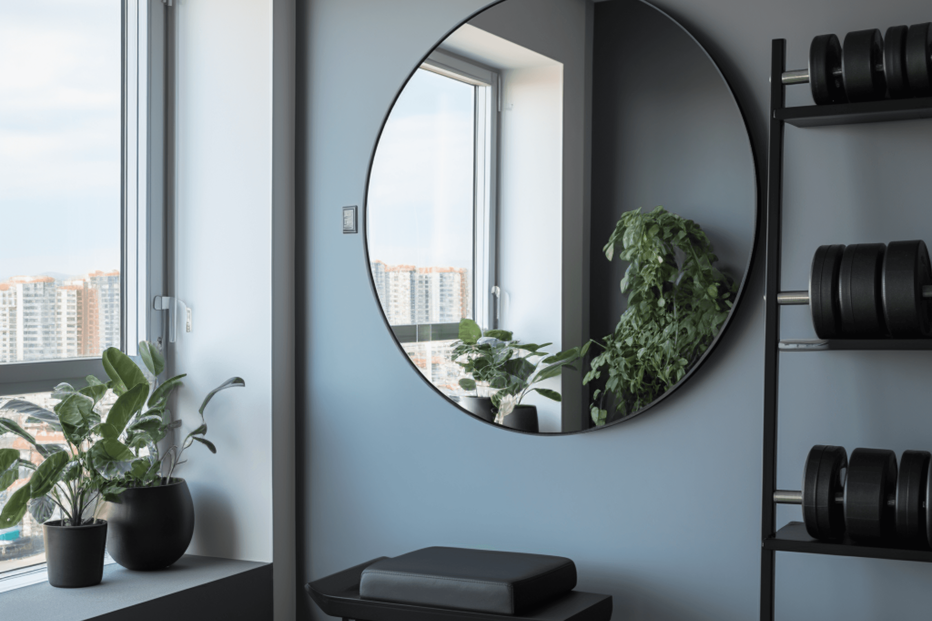 round-gym-mirror