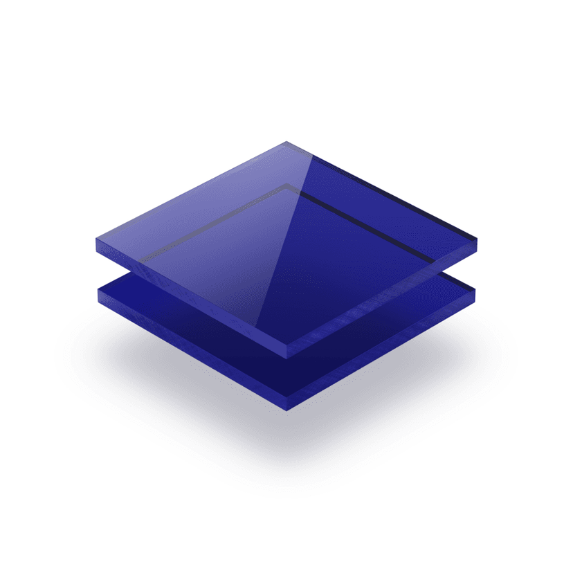 Plexiglas getint blauw