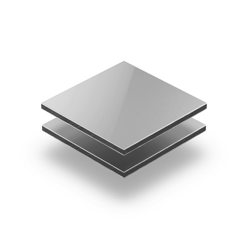 Alupanel zilver 3 mm RAL 9006