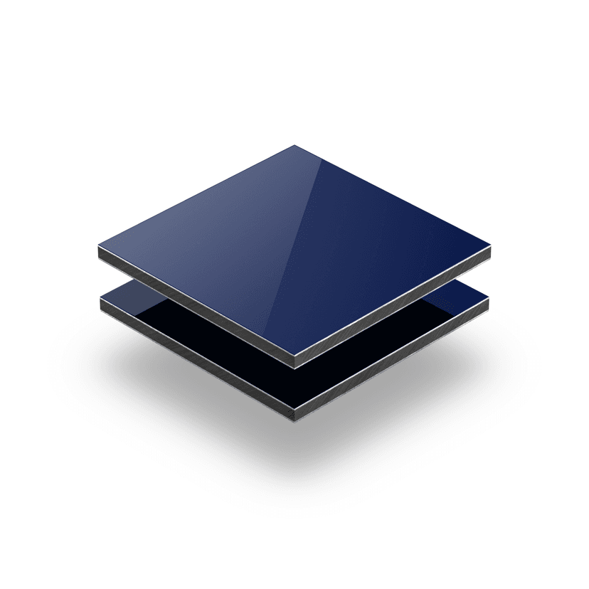 Alupanel blauw RAL 5002
