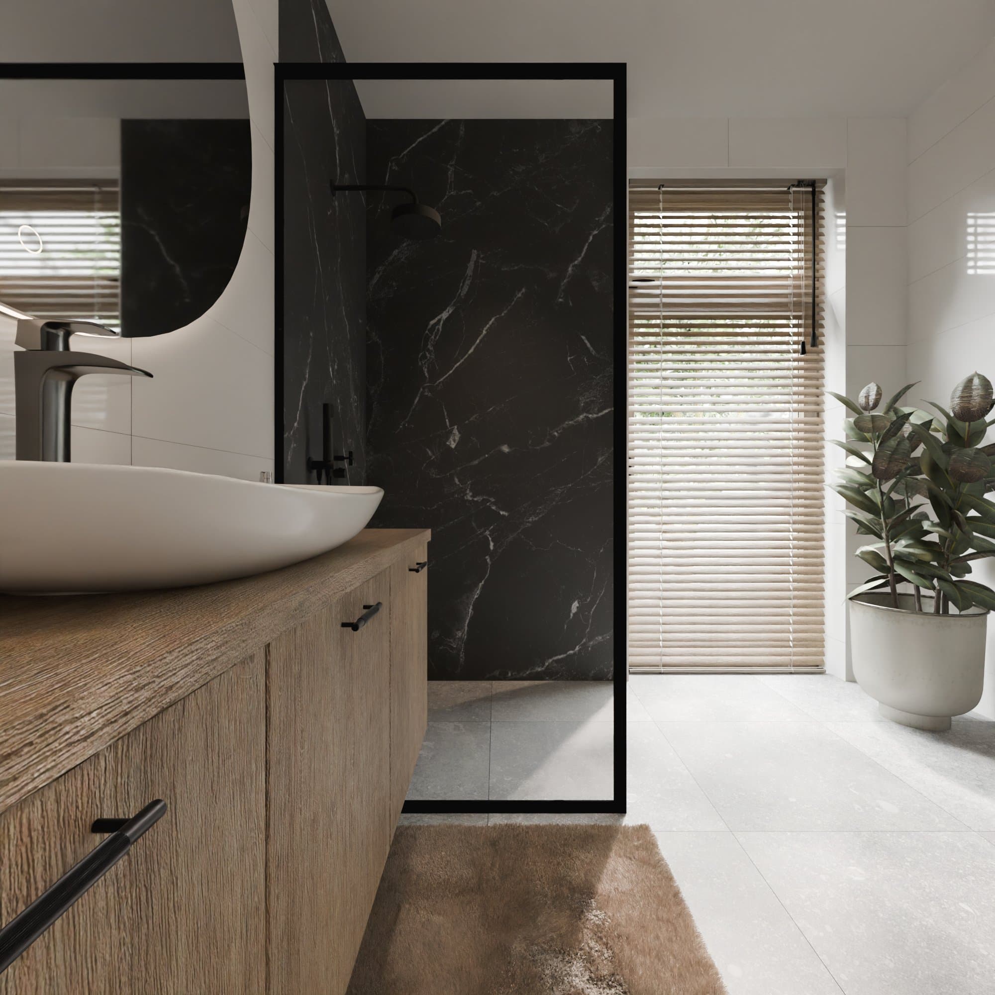 Wandpaneel Marmer Zwart Alupanel 4 mm
