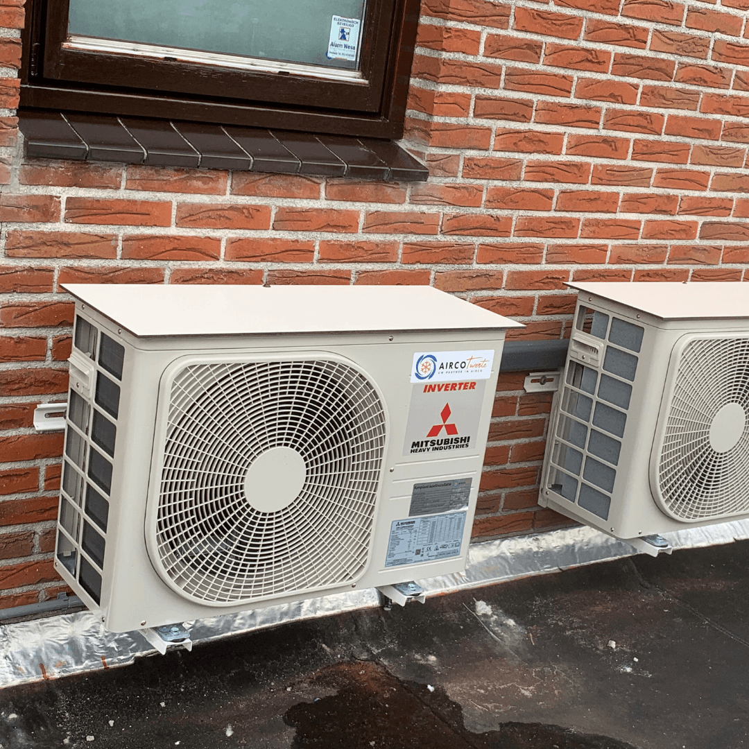 Airco buitenunit omkasting van HPL