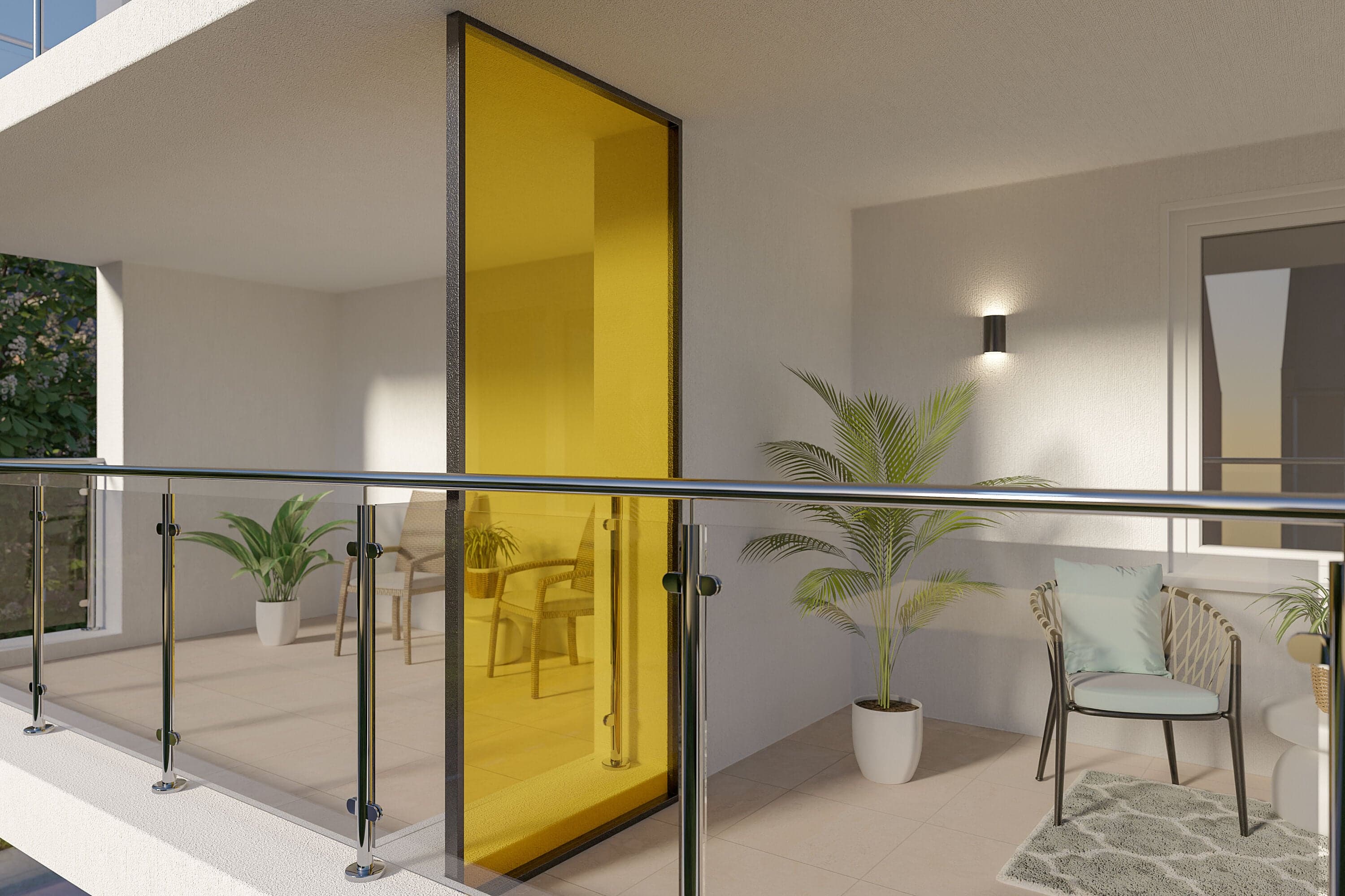 Plexiglas balkonafscheiding