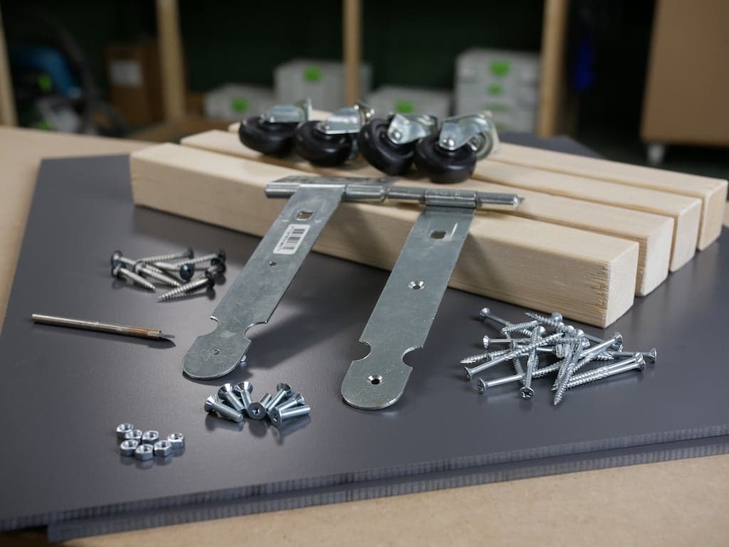 Benodigdheden diy opbergkist tuinkussens