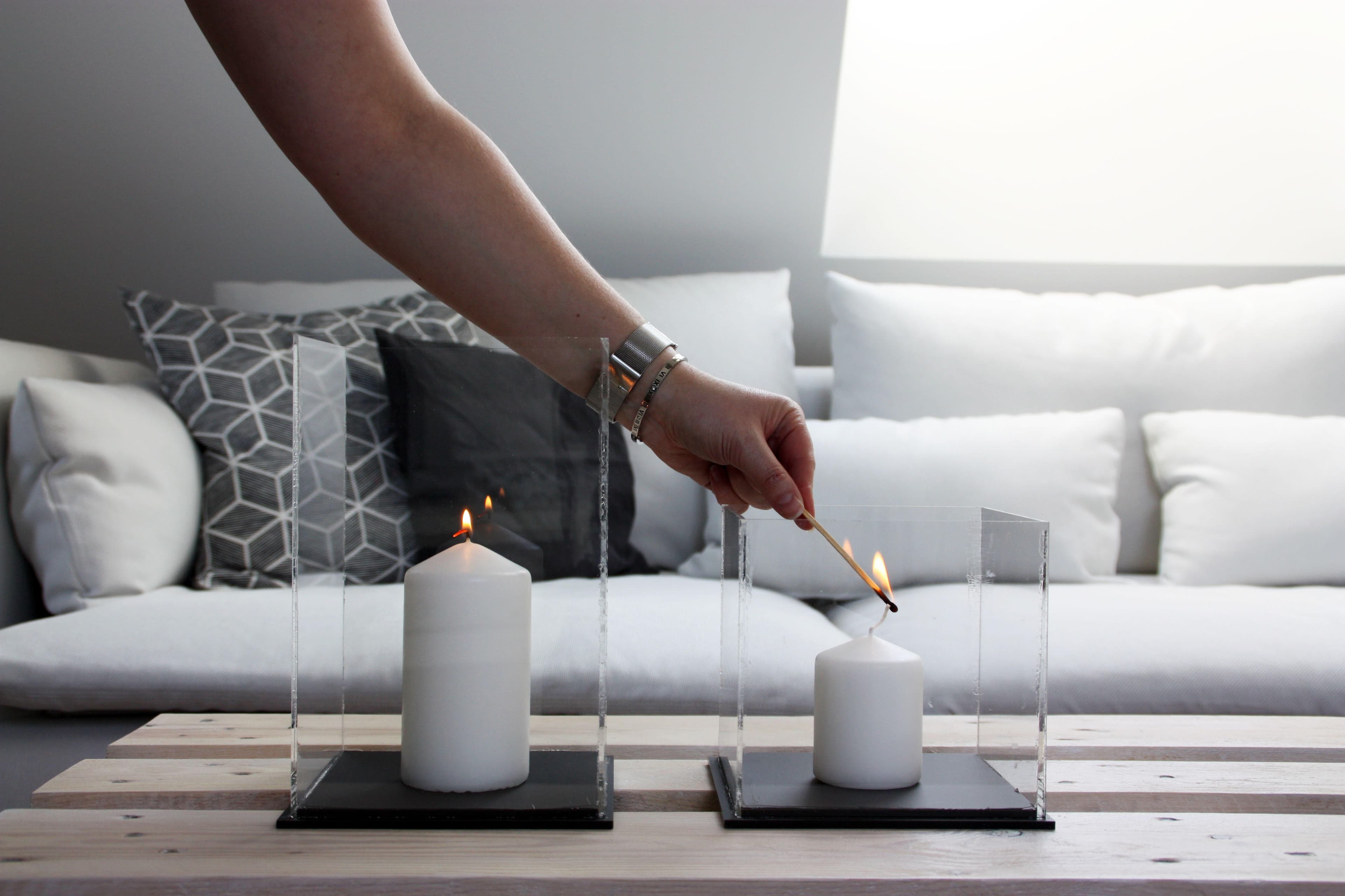 Eindresultaat plexiglas windlicht