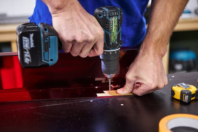 Fotoplank maken plexiglas voorboren