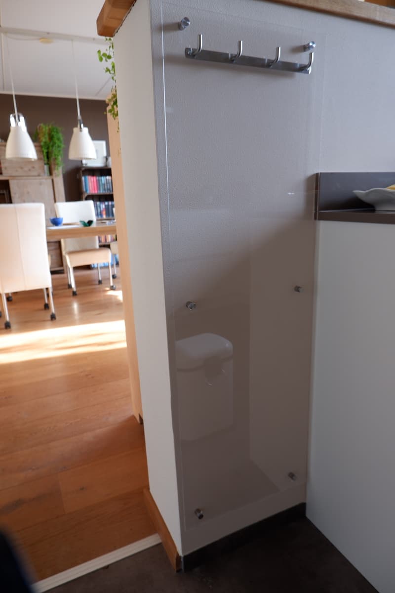 Handdoekenrek keuken zelf maken eindresultaat zonder handdoeken