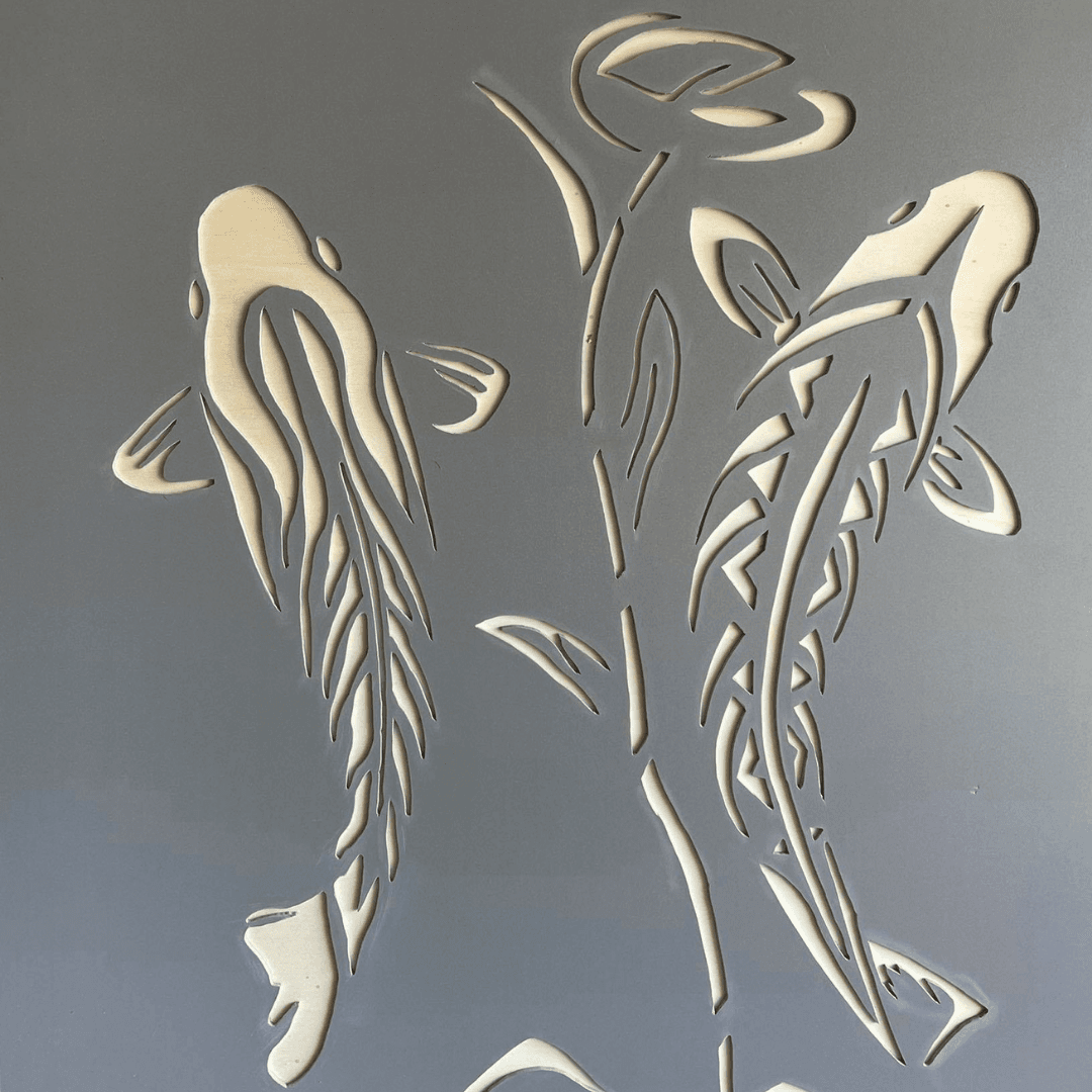 Kunstwerk vissen van PVC 2