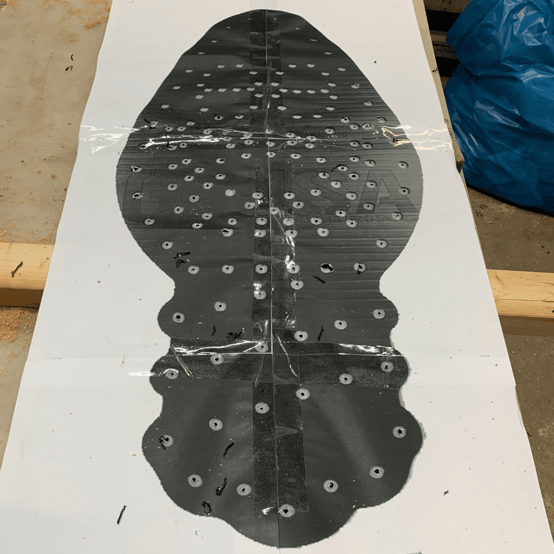 Lichtborden van zwart PVC en LED-lichtjes
