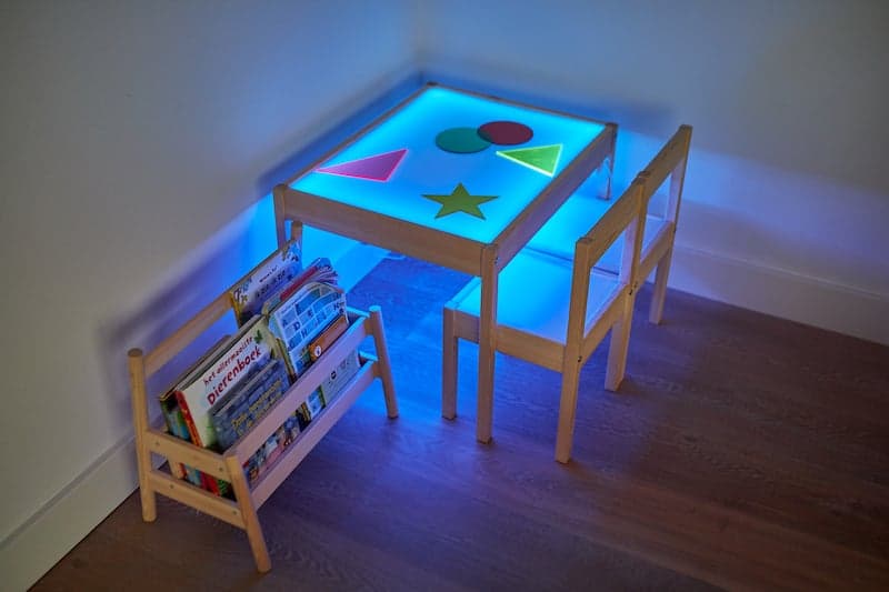 Lichttafel maken eindresultaat multiled blauw