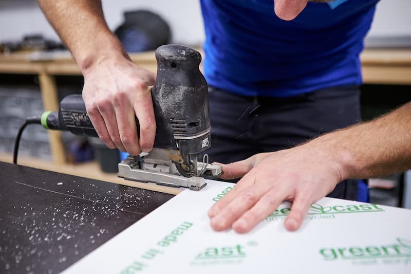 Lichttafel maken hoekje zagen