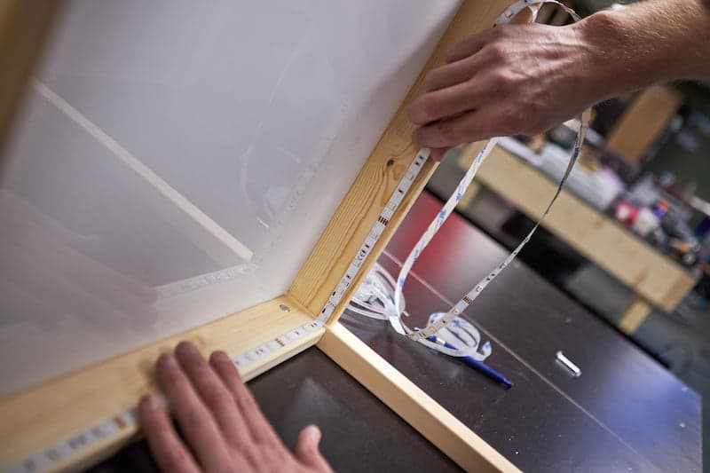 Lichttafel maken ledstrips