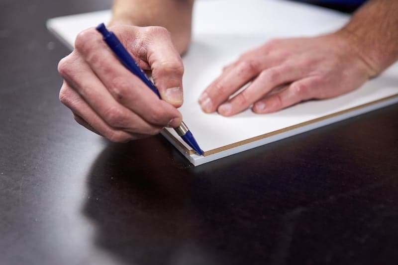 Lichttafel maken plexiglas plaat aftekenen
