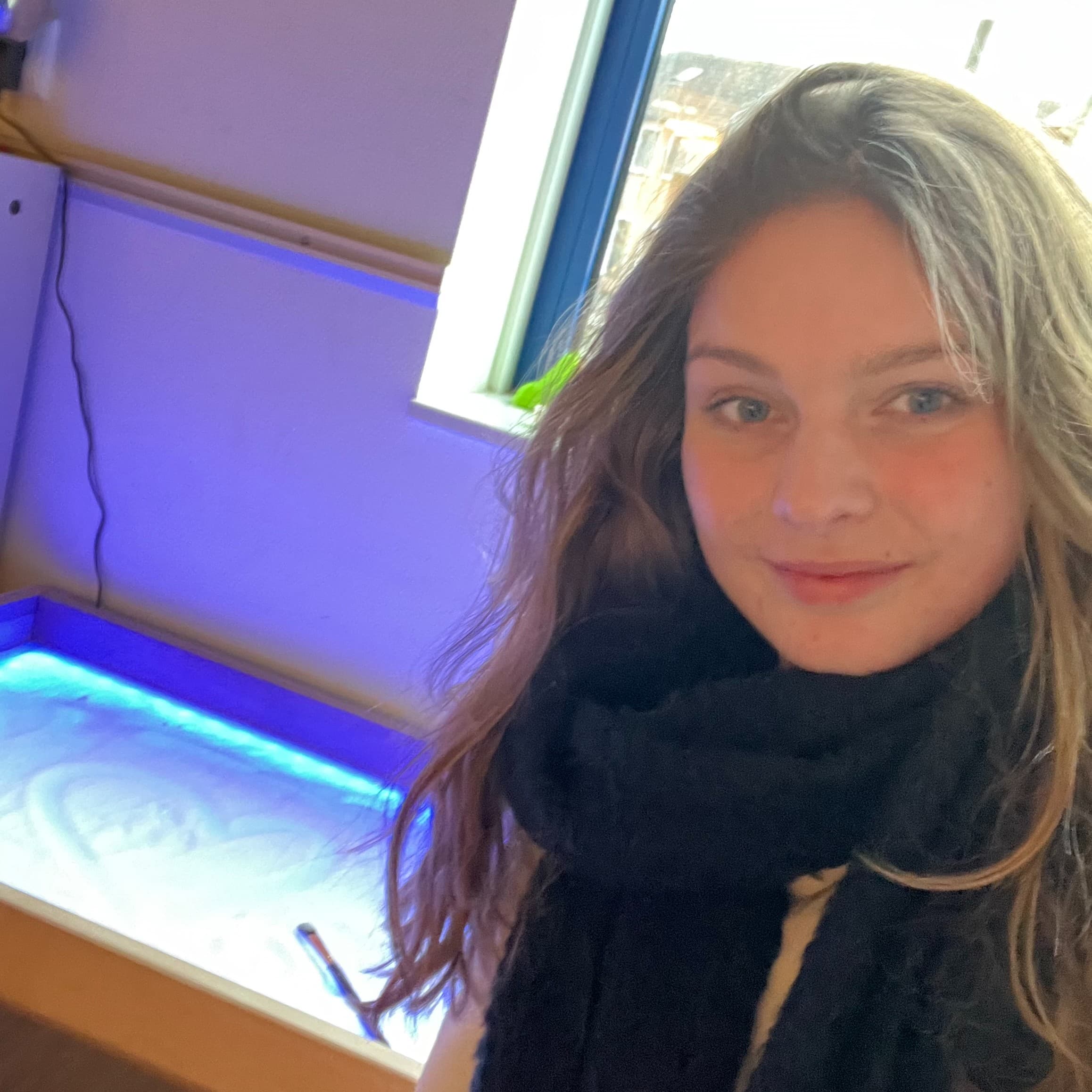 Lichttafeltje in de kleuterklas - selfie