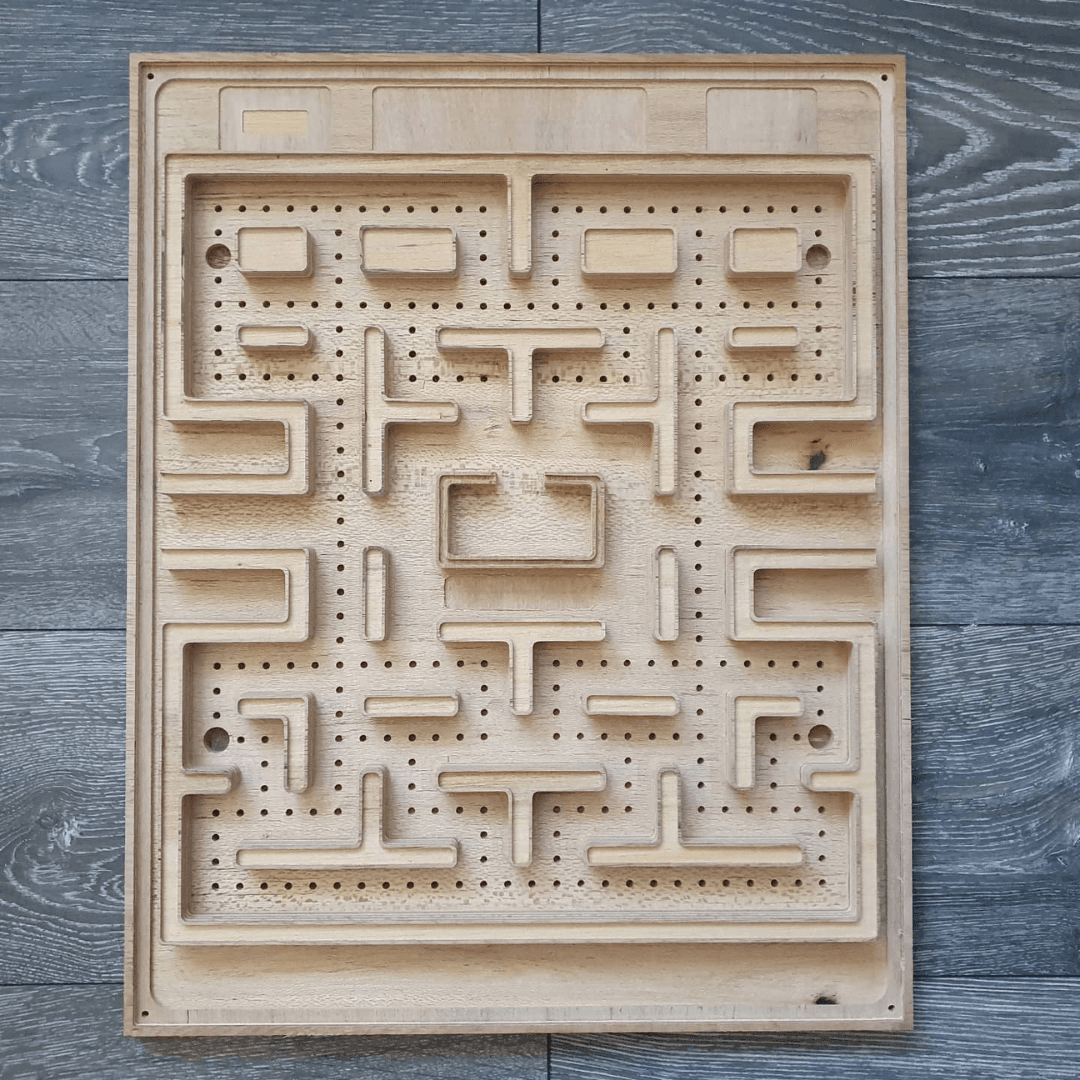 Pac-Man diorama met plexiglas