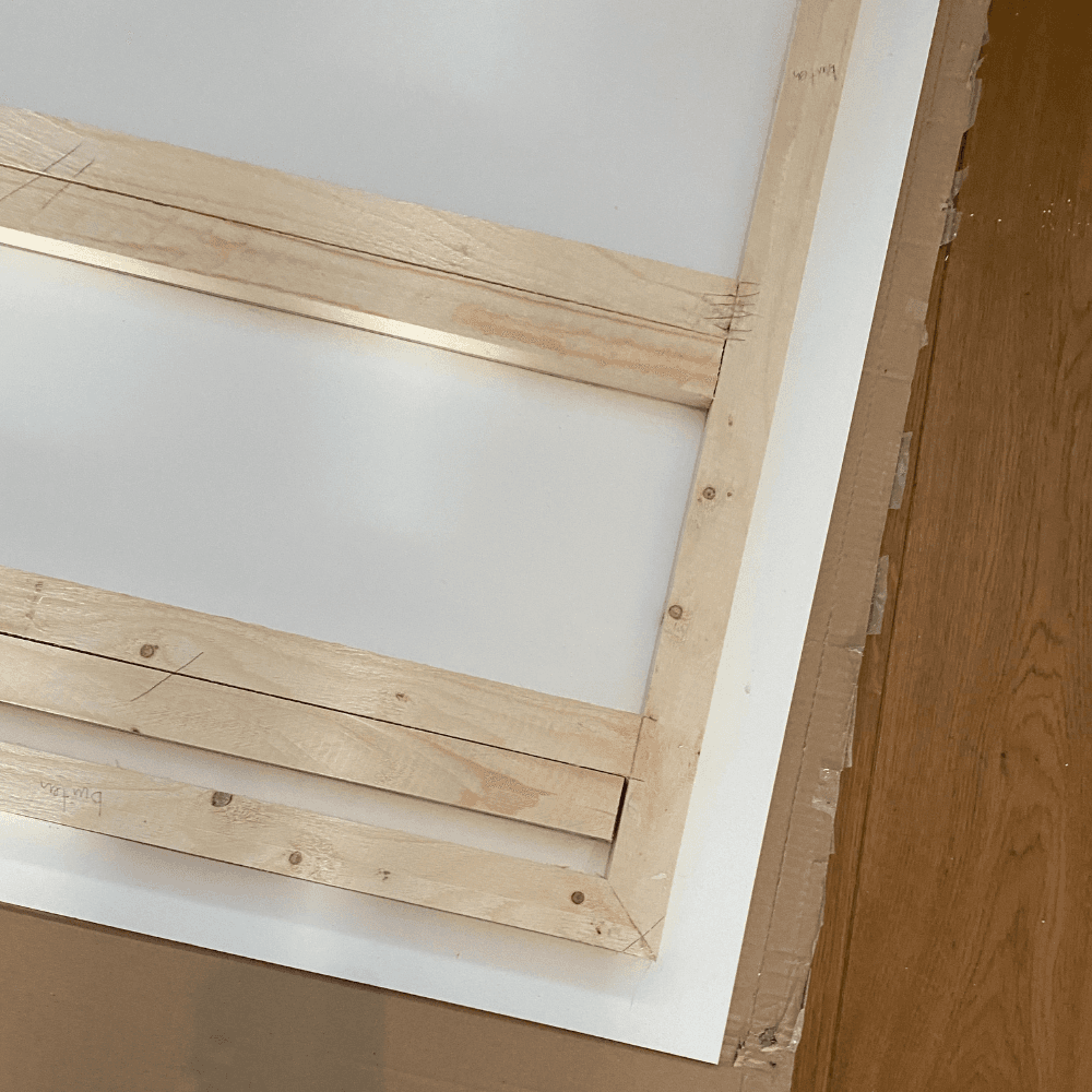 Plafond badkamer door middel van HPL