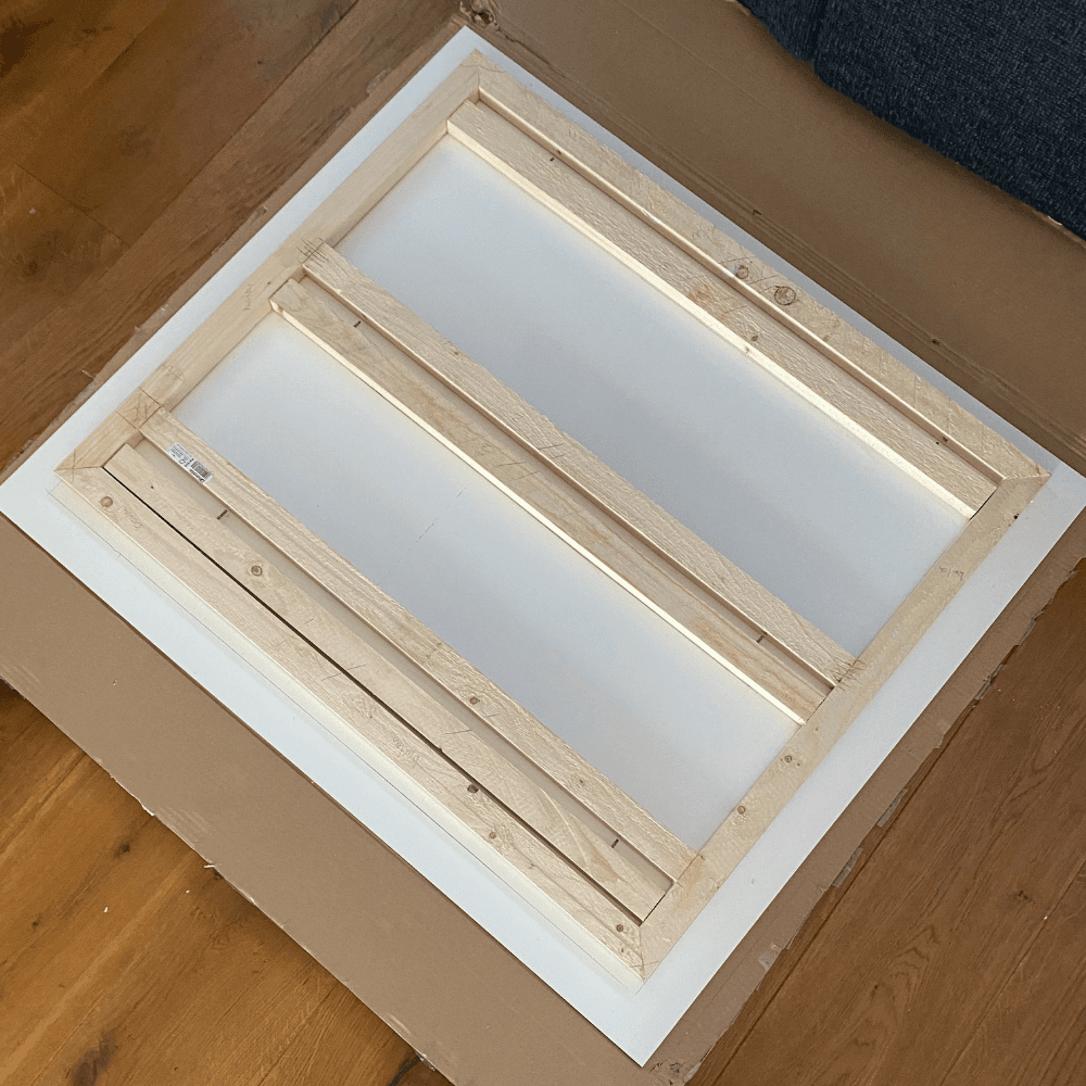 Plafond badkamer door middel van HPL