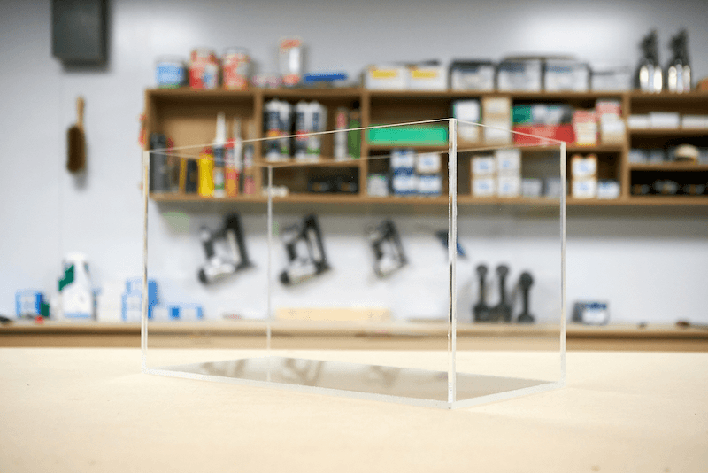 Plexiglas aquarium maken eindresultaat