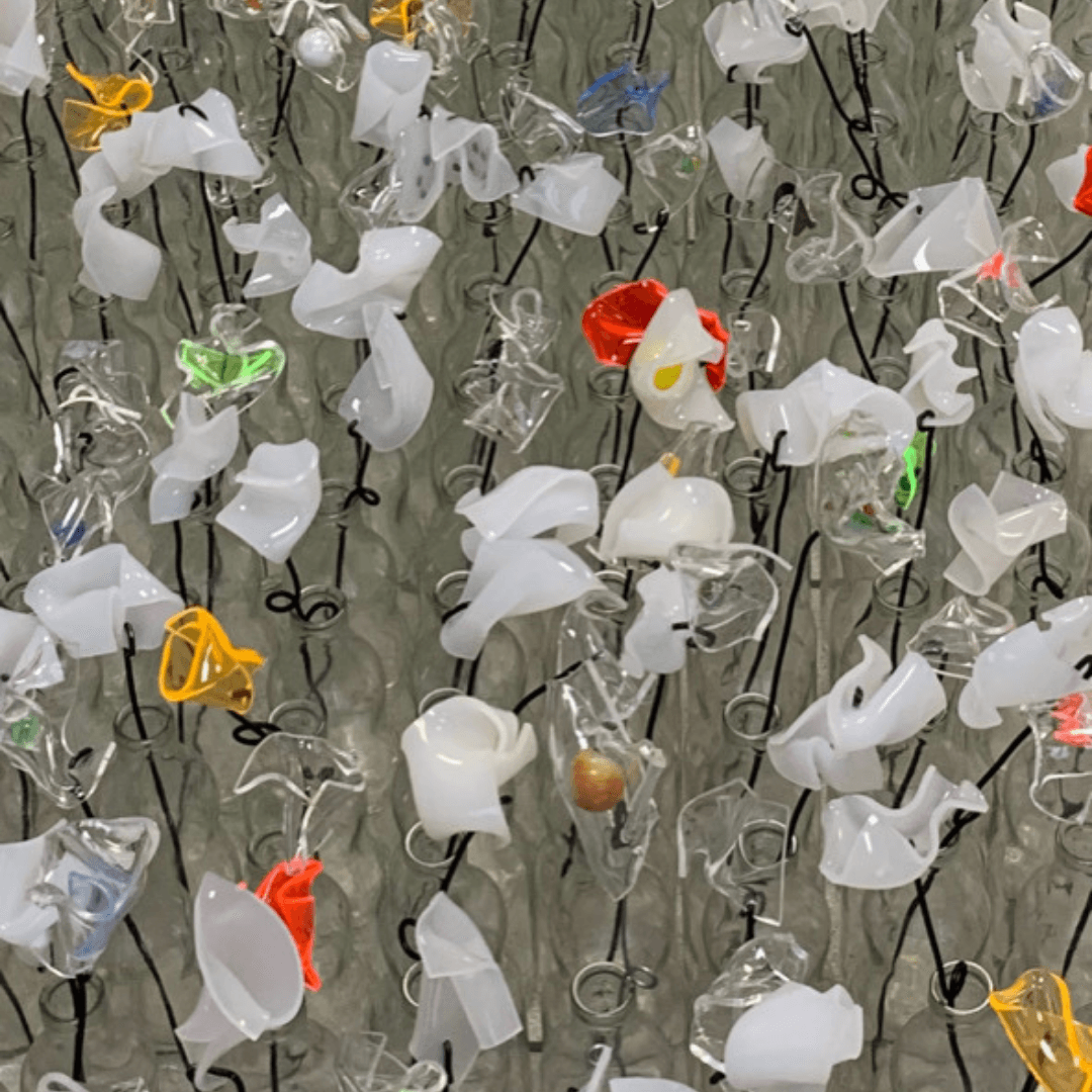 Plexiglas bloemen kunstwerk