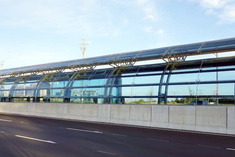 Polycarbonaat buigen windscherm bushalte