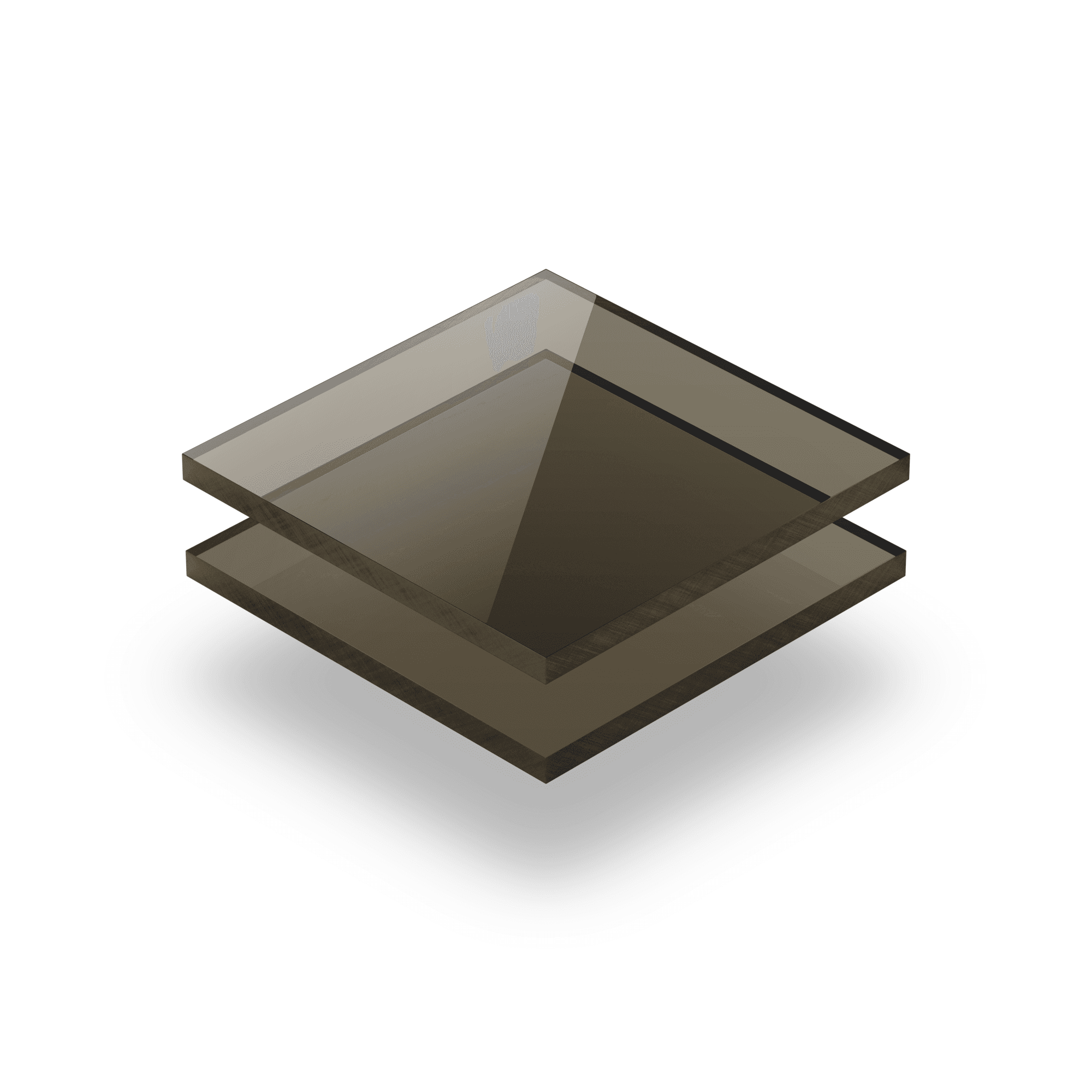 Polycarbonaat plaat getint bruin