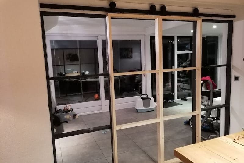 Roomdivider zelf maken schuifdeur