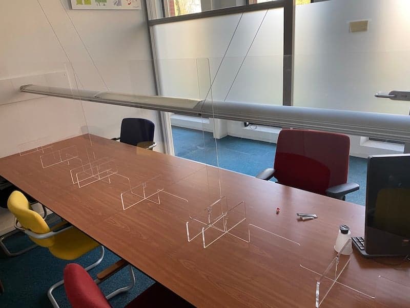 Stadhuis kampen staande plexiglas afscherming