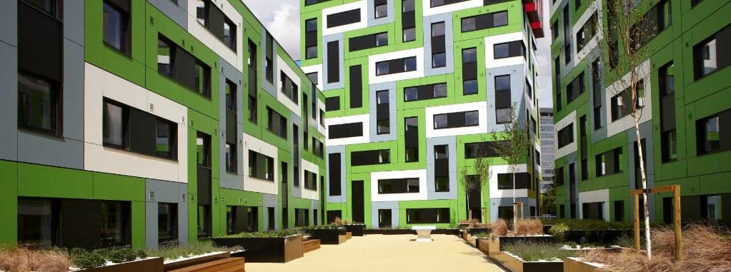 Trespa gevelbekleding studenten complex