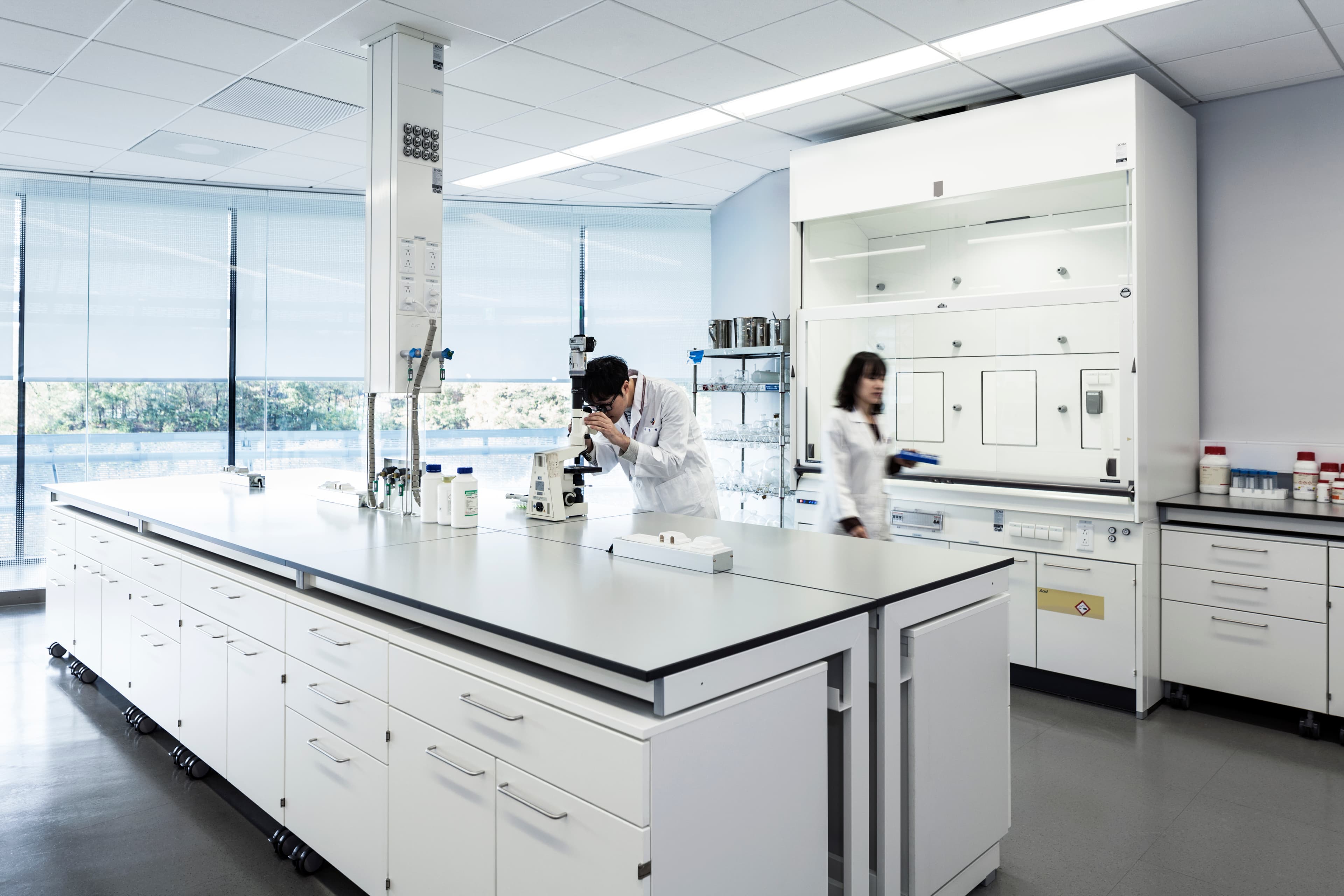 Trespa in laboratorium