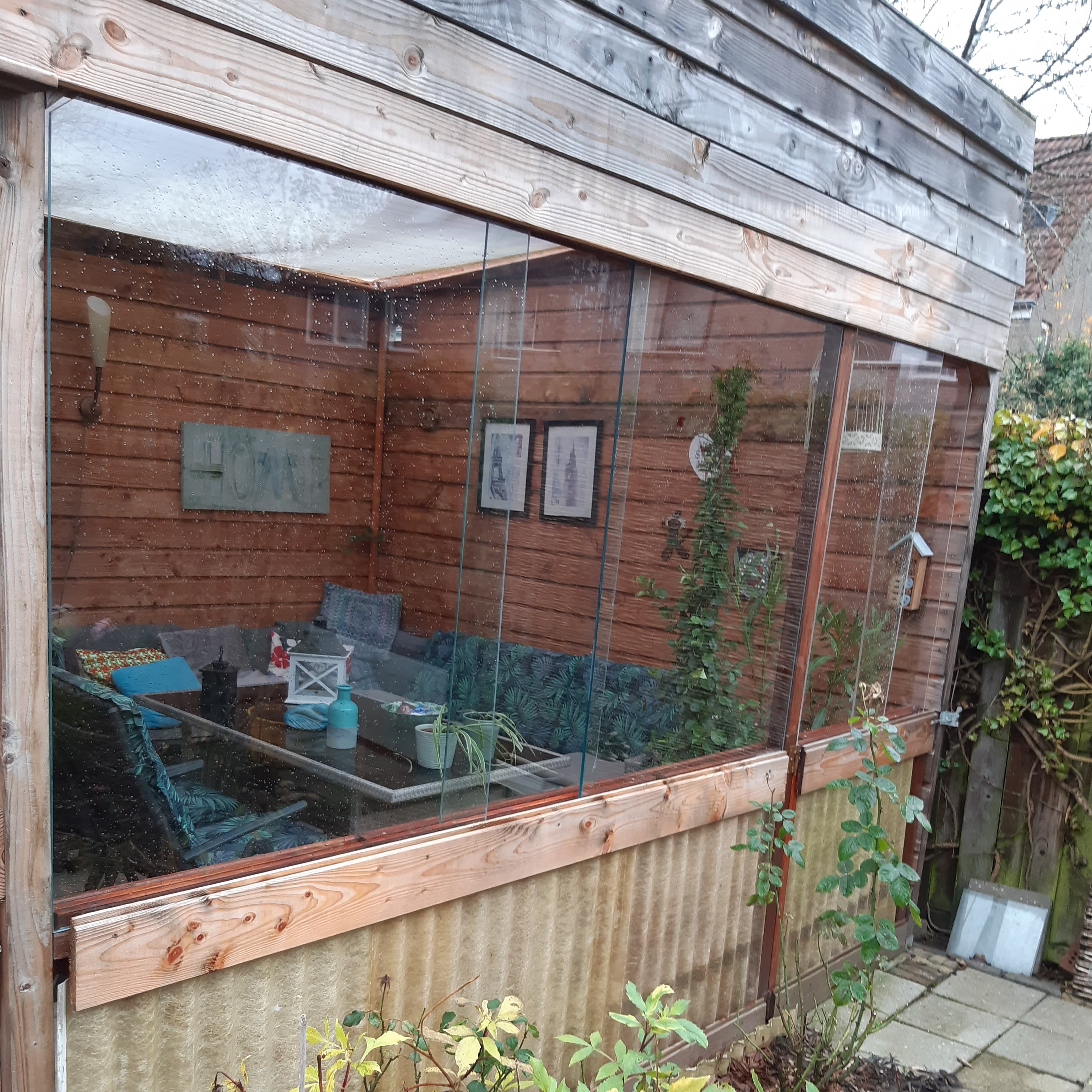 Verwijderbare beglazing tuinhuisje 1.2