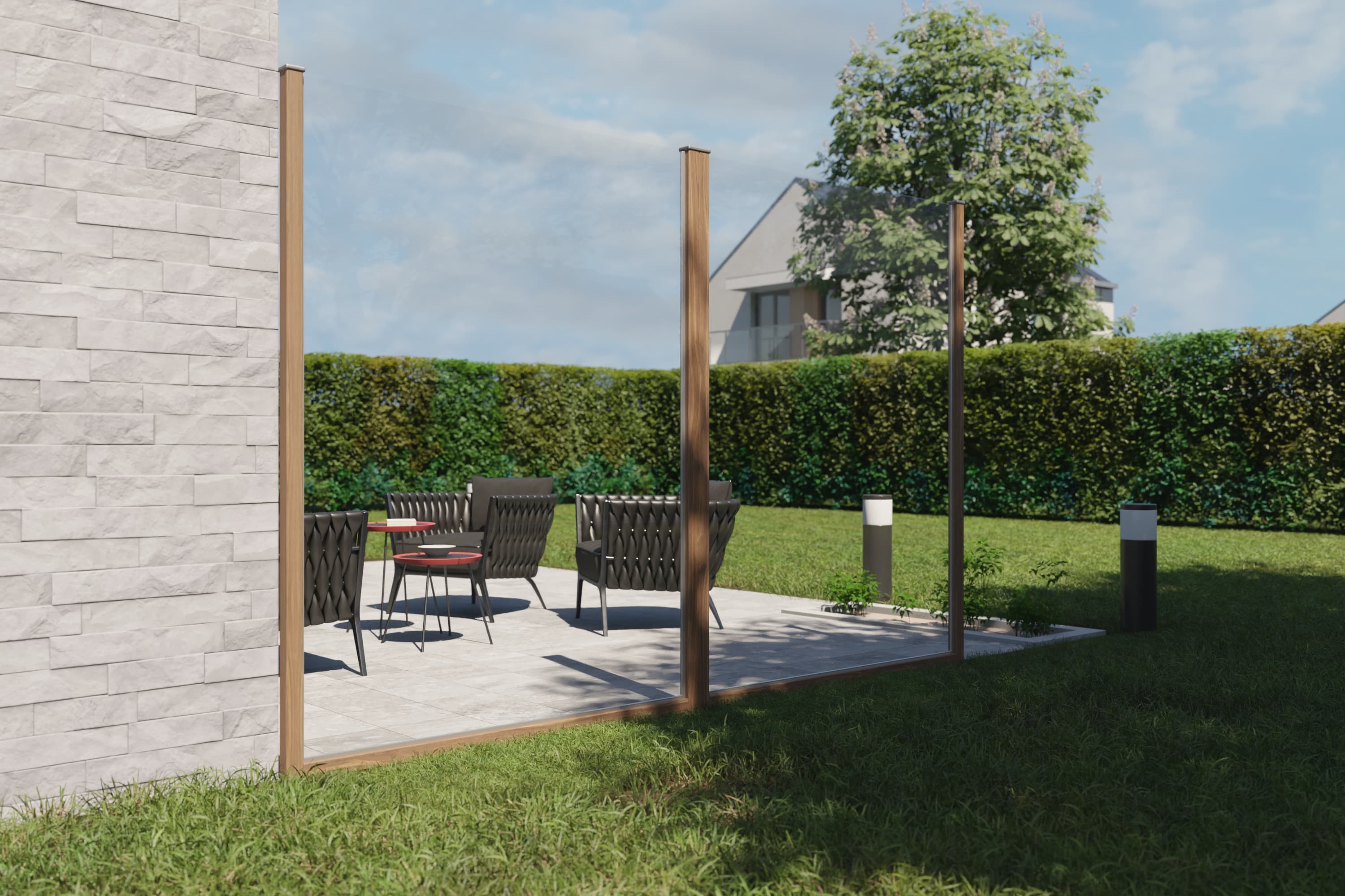 Windscherm tuin plexiglas