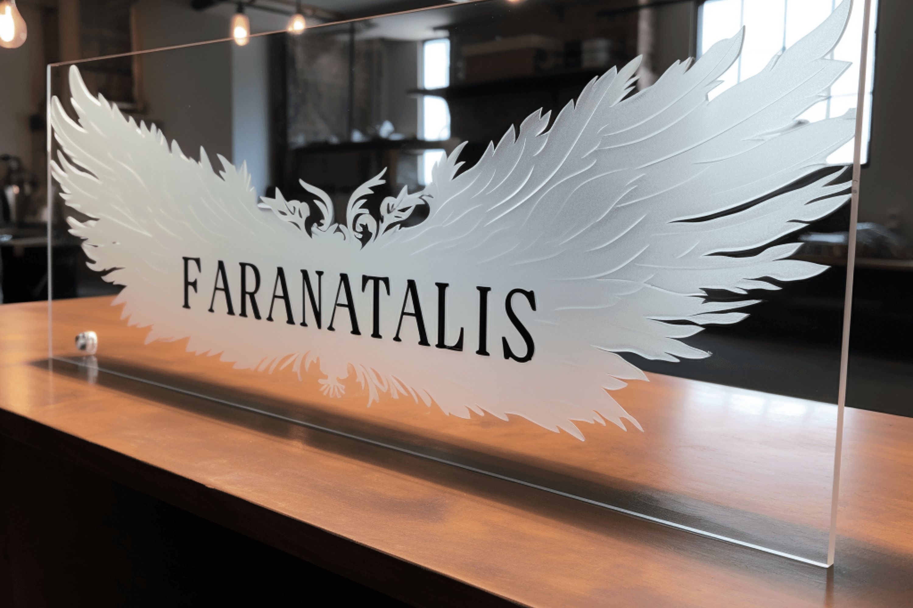 Plexiglas naambord