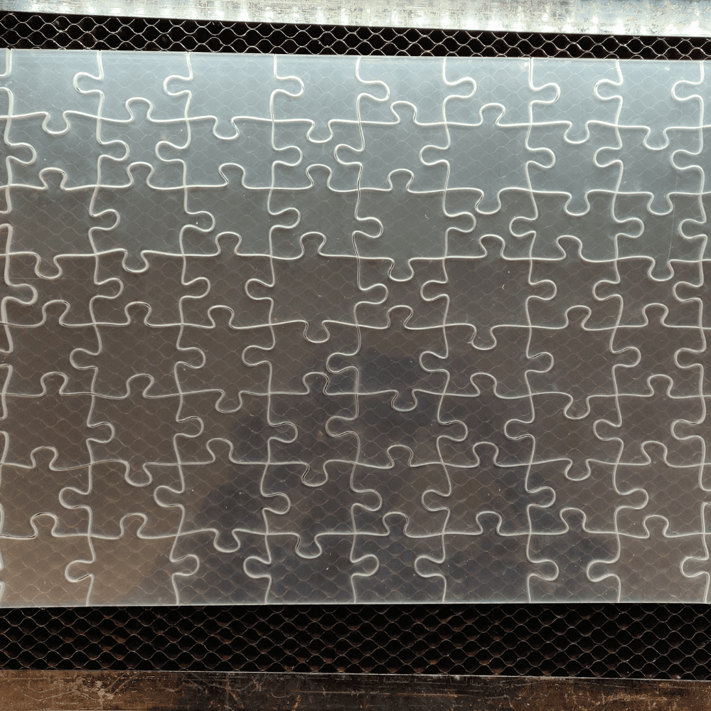 Puzzels van plexiglas