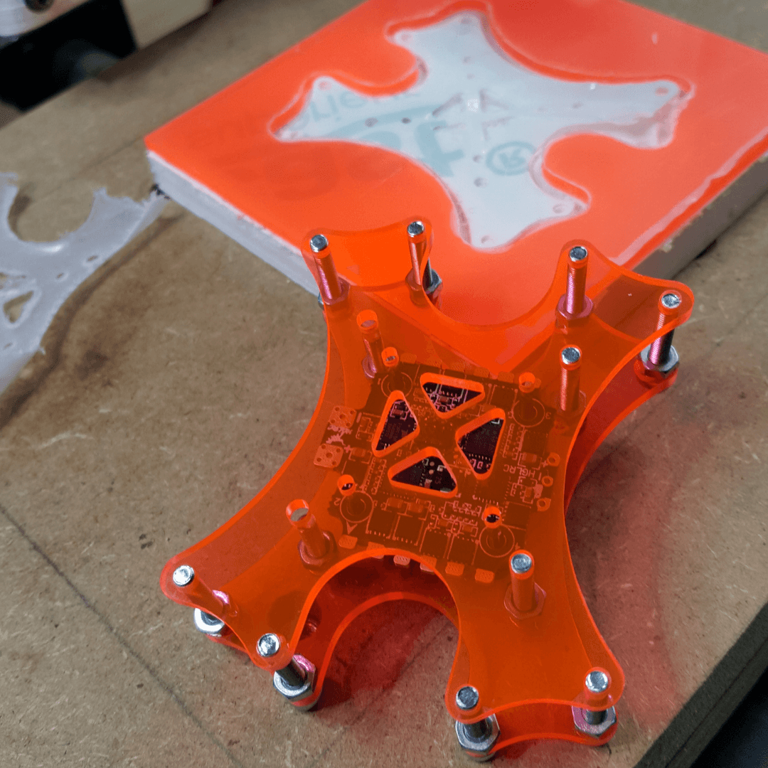 Race drone behuizing van plexiglas