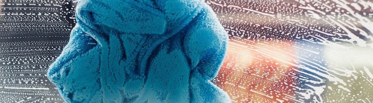 Kunststof schoonmaken banner