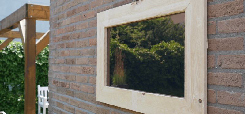 Plexiglas tuinspiegel met frame