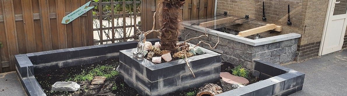 buitenverblijf schildpadden maken banner