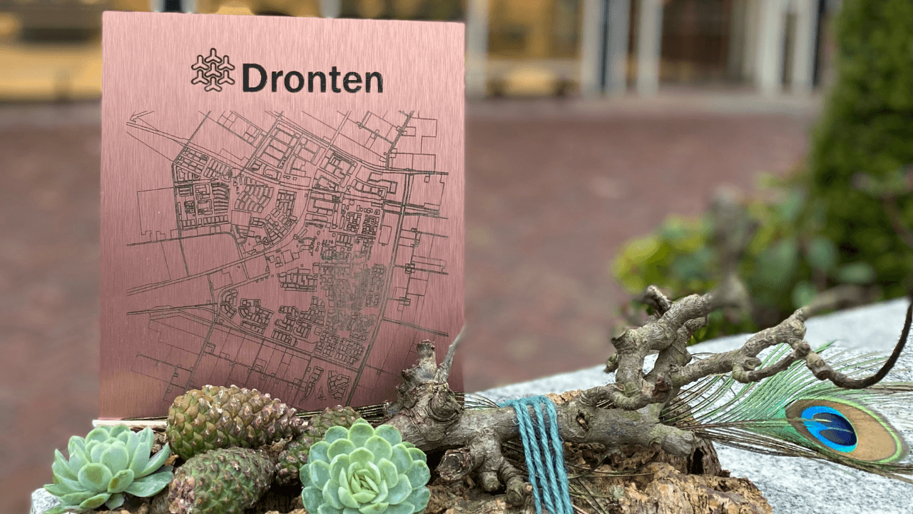 Gegraveerde alupanel platen voor bloemwerkjes
