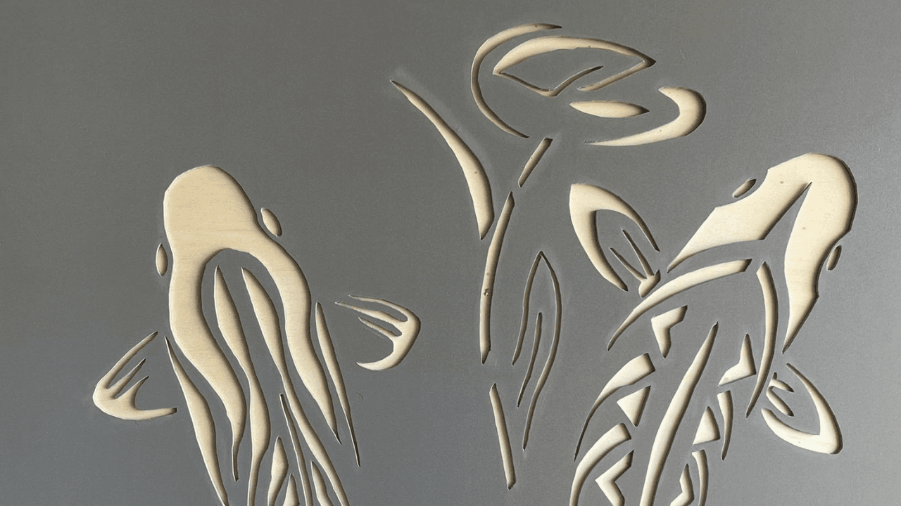 Kunstwerk vissen van PVC