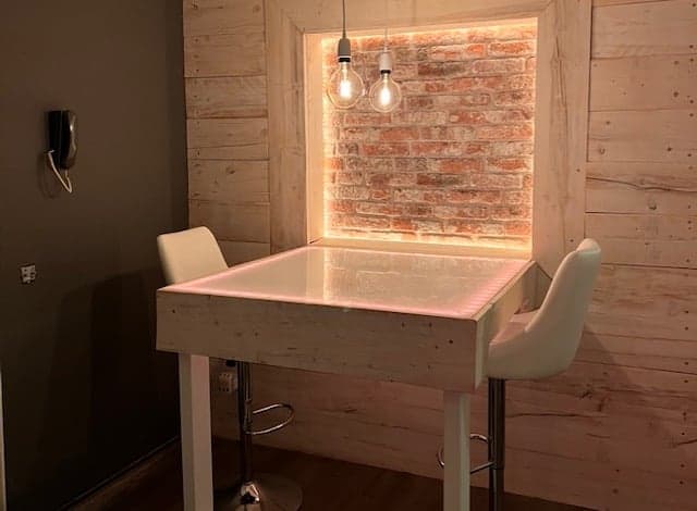 Plexiglas tafelblad met LED