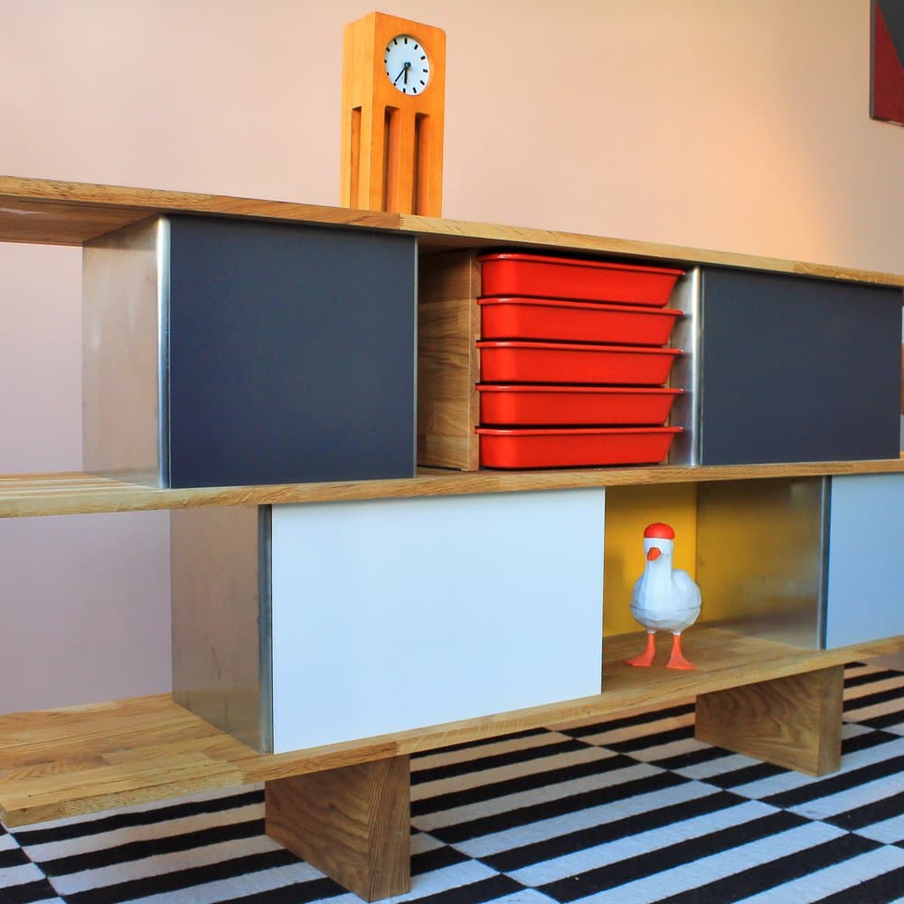 boekenkast gemaakt met alupanel