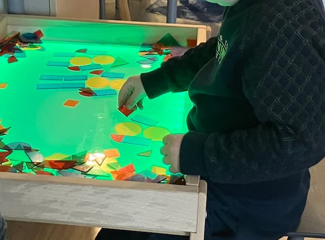 Lichttafeltje in de kleuterklas