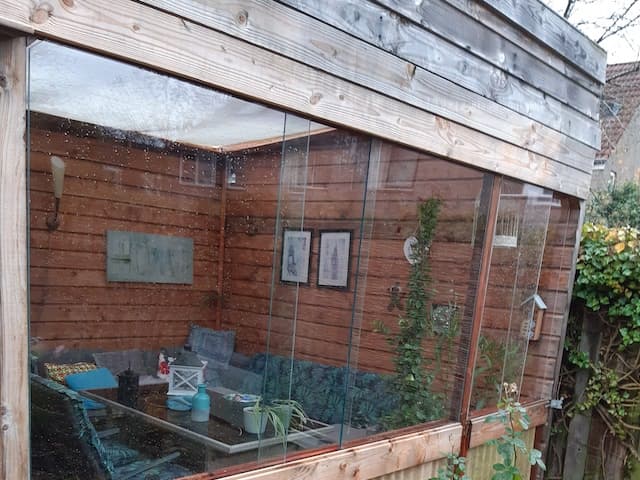 verwijderbare beglazing tuinhuisje