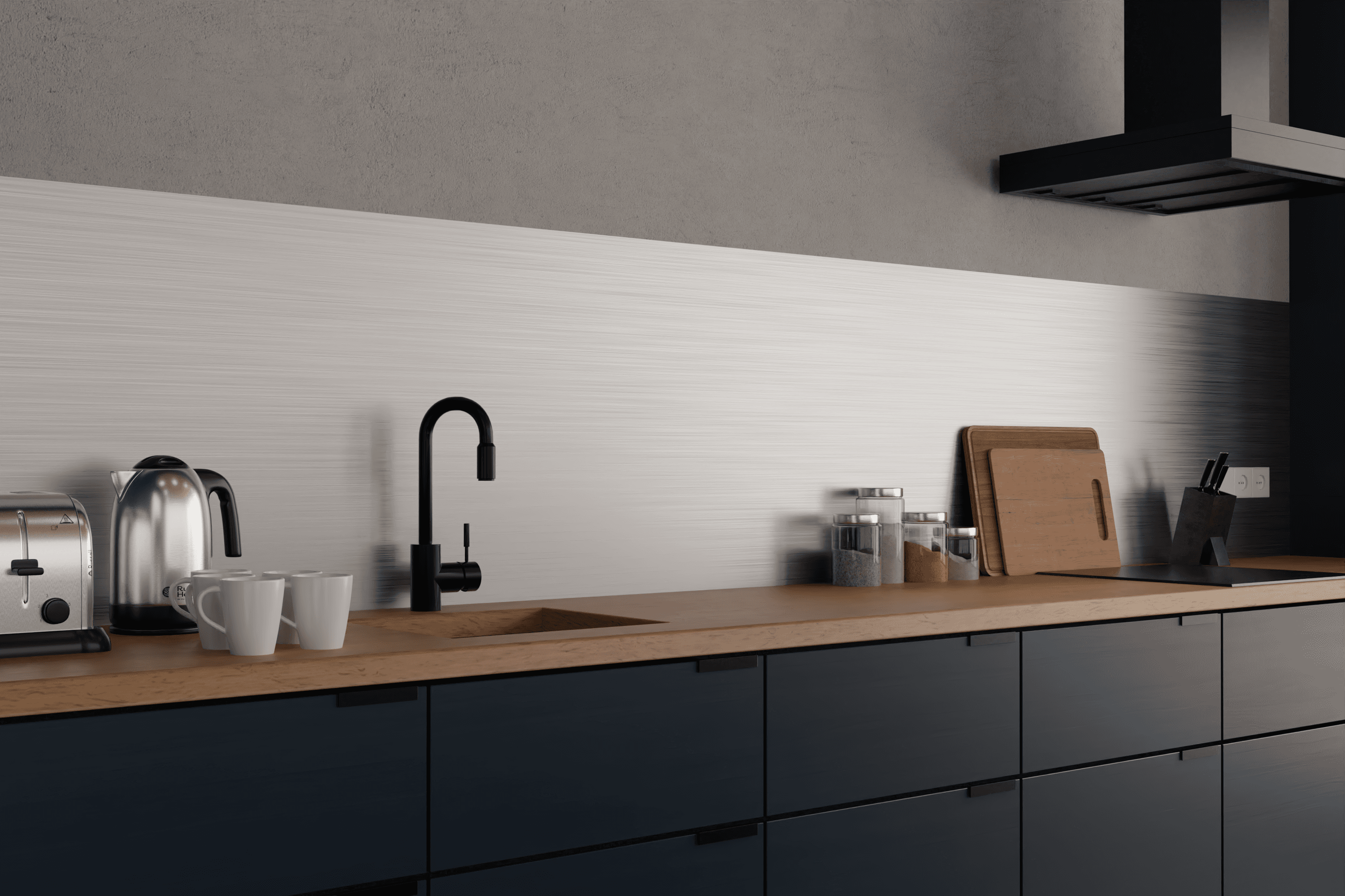 aluminium keuken achterwand