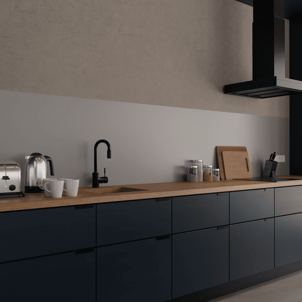 Keuken achterwand zilver Alupanel